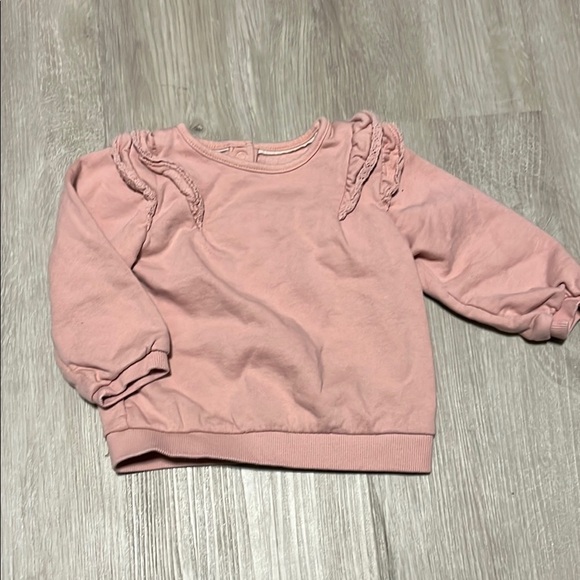 Kids Pink Ruffle Sweatshirt - Picture 1 of 1